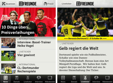 11 Freunde Das Magazin für FußballKultur landet im AppStore › iphone