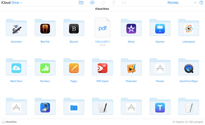 icloud drive ordner