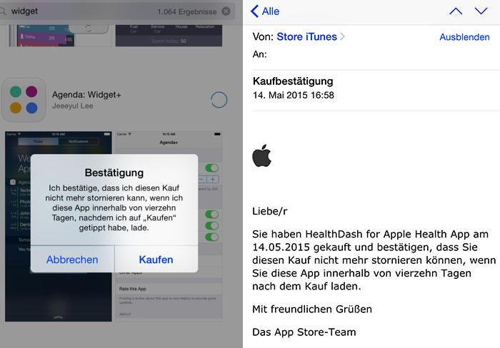 app kauf stornieren